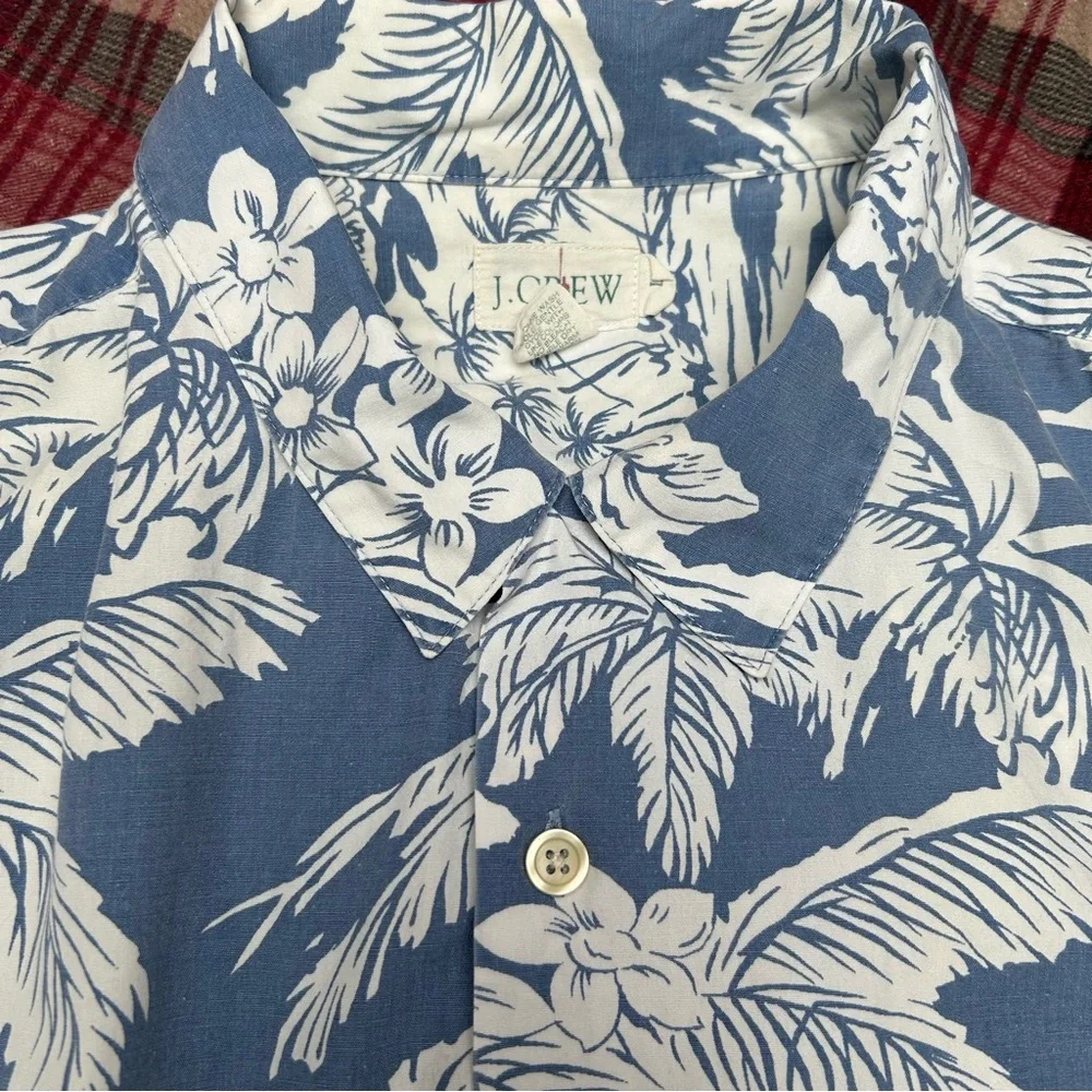 J. Crew Tropical Floral Hawaiian Shirt